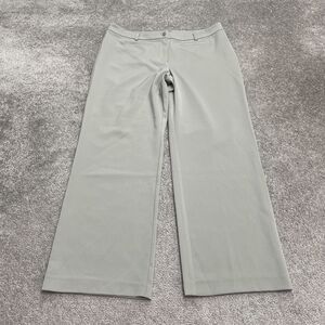 Chico's Trouser Dress Pants Womens 2.5 Short US12 Large Gray Straight 37x29.5